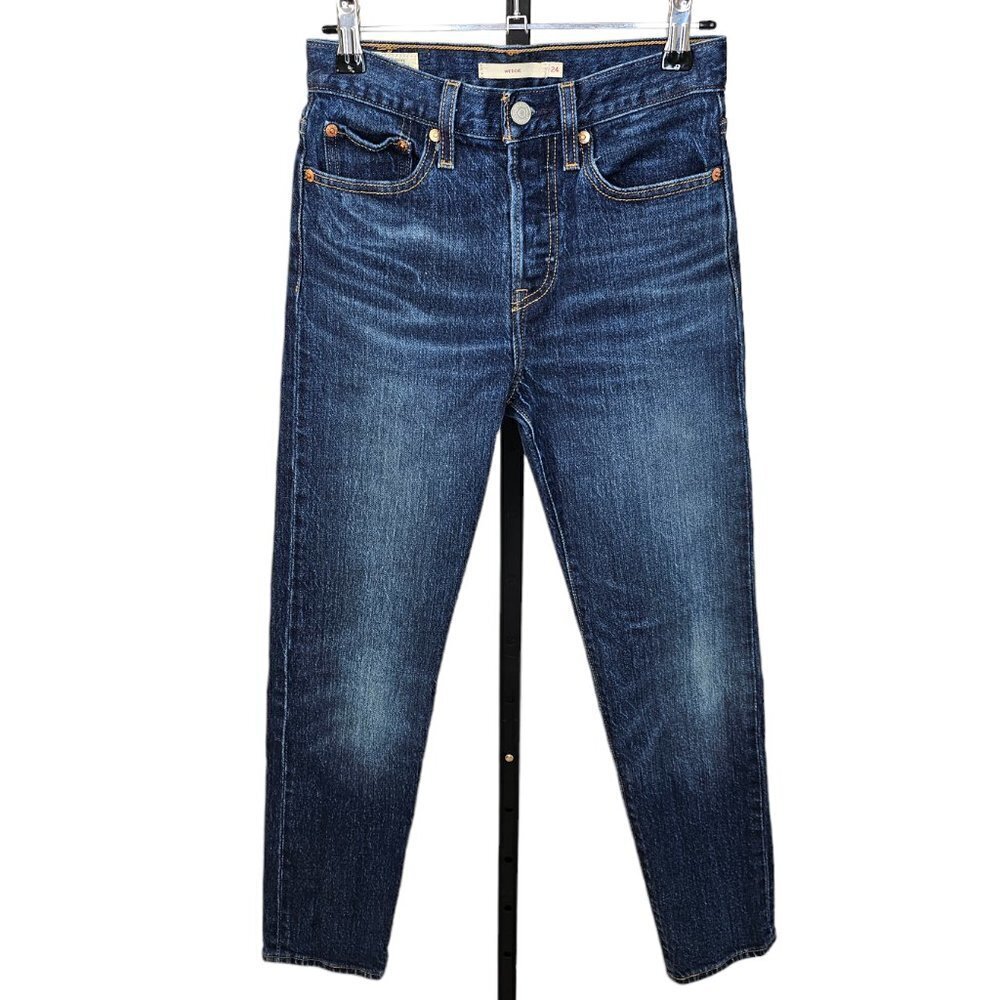 Levi's Womens Wedgie  Jeans Blue Skinny Size 24 Button Fly